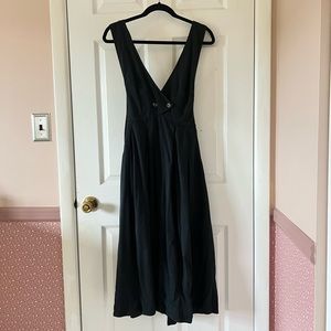 Free People Sleeveless Criss Cross Back Maxi Dress With Pockets